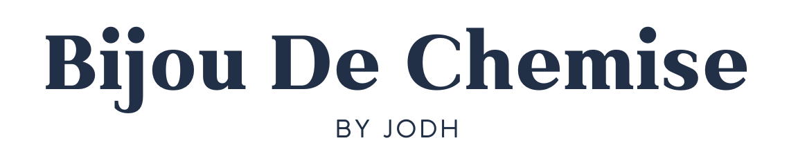 logo bijou de chemise by jodh, bouton de manchette or 18 carats